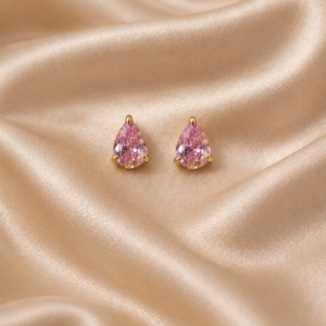 brincos gota rosé elegance
